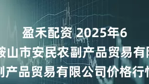 盈禾配资 2025年6月16日马鞍山市安民农副产品贸易有限公司价格行情