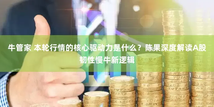 牛管家 本轮行情的核心驱动力是什么？陈果深度解读A股韧性慢牛新逻辑